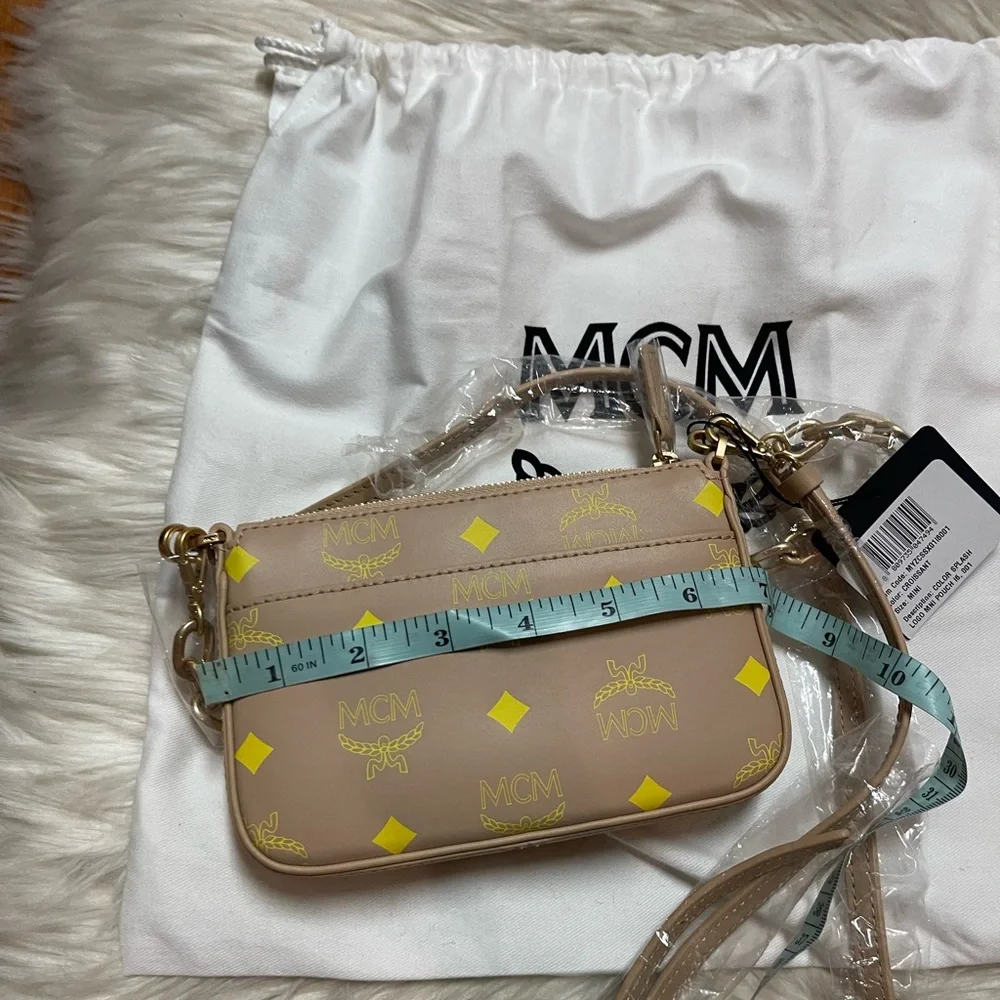 MCM  Mini Color Splash Logo Pouch-On-Chain, Crossbody & Shoulder Purse - Picture 12 of 15
